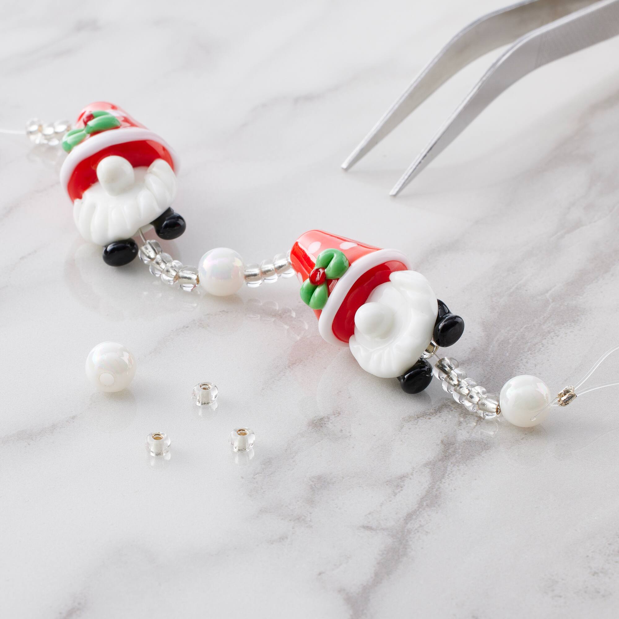 Christmas Gnome Lampwork Glass Bead Mix by Bead Landing™